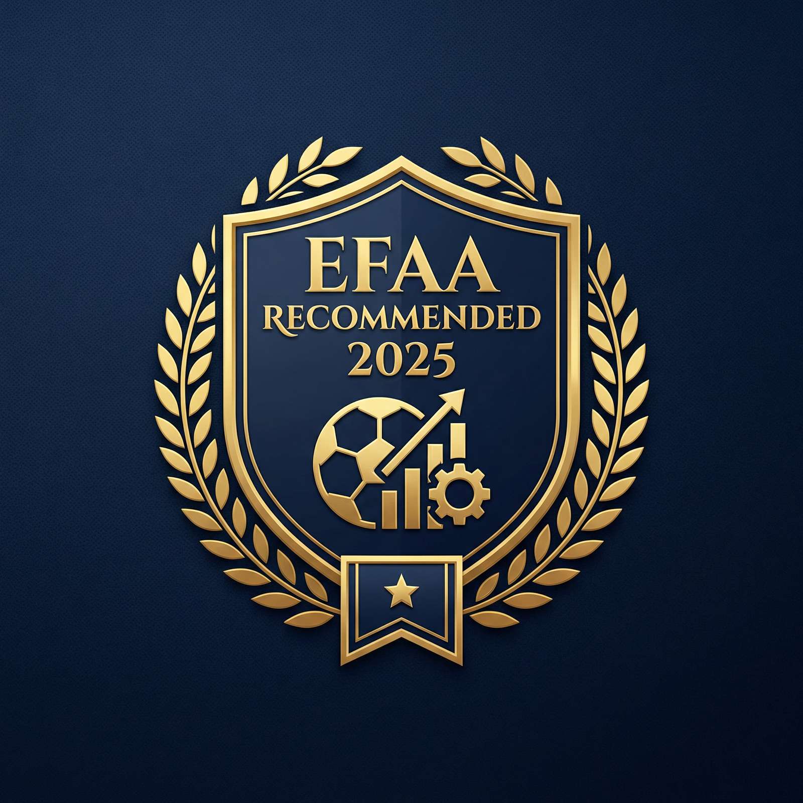 EFAA Recommended 2025 - 欧洲足球分析师协会推荐数据源认证徽章